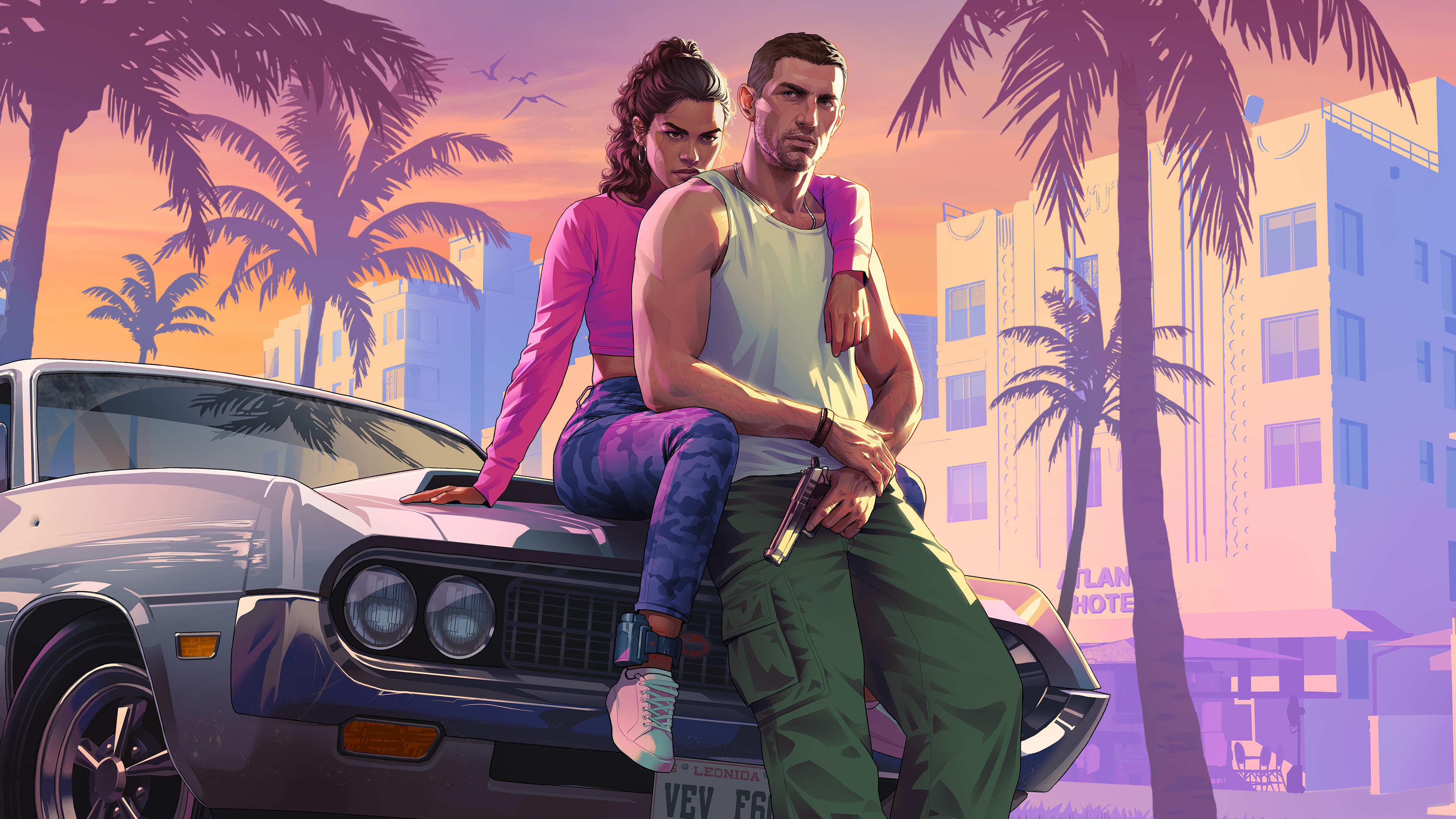 L'artwork officiel de GTA VI — le visuel qui accompagnera l'annonce de la date de sortie.